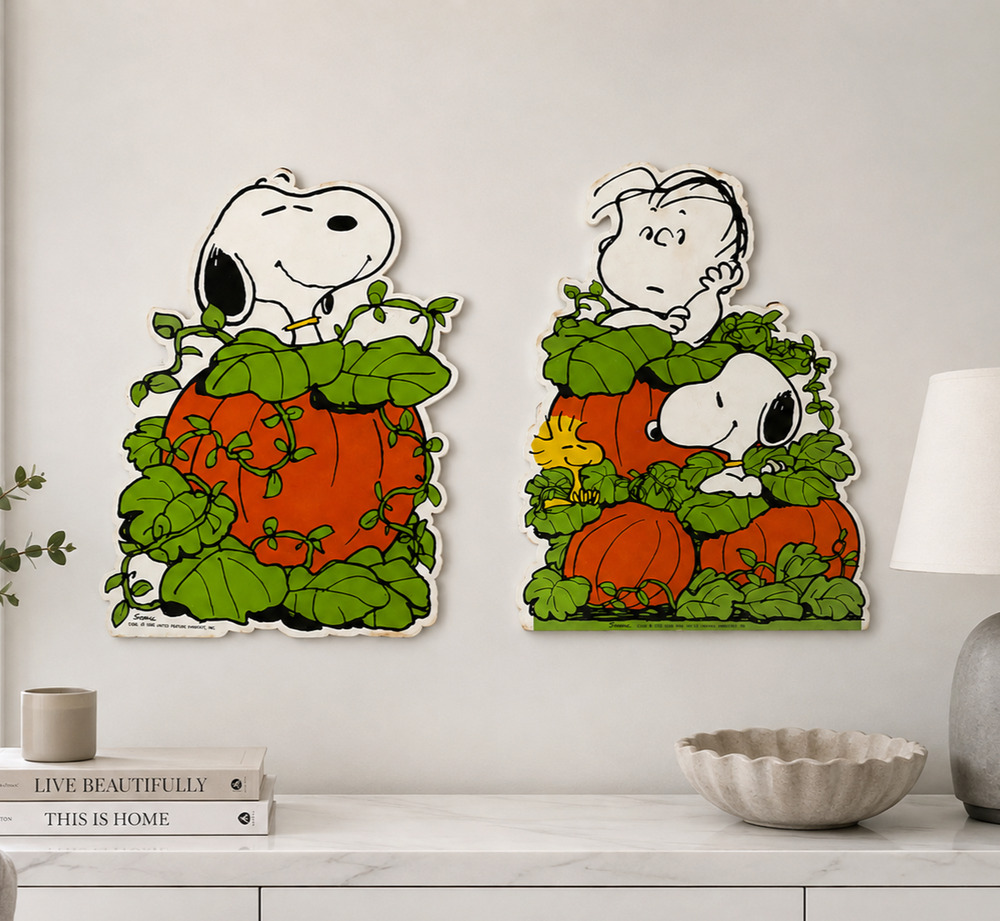 Vintage Peanuts Halloween Die Cut Charlie Brown Great Pumpkin Linus Snoopy
